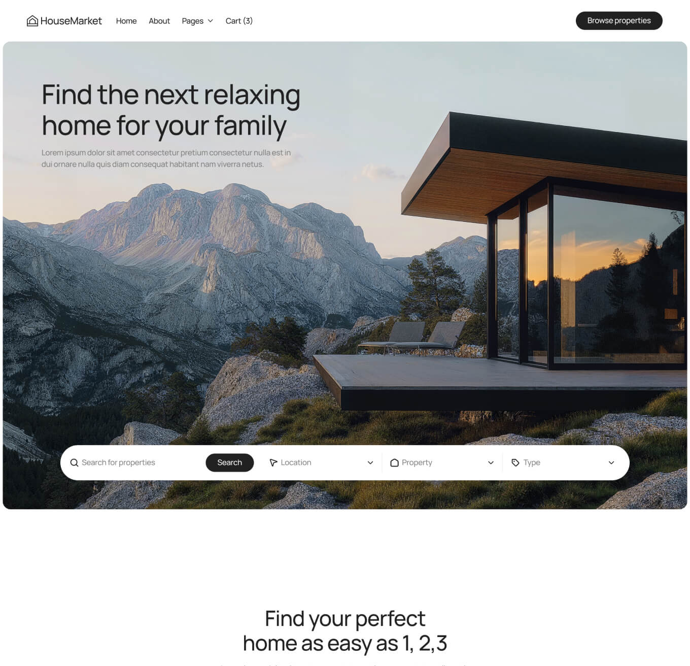 HouseMarket - Home V1 Page - Real Estate Webflow Template