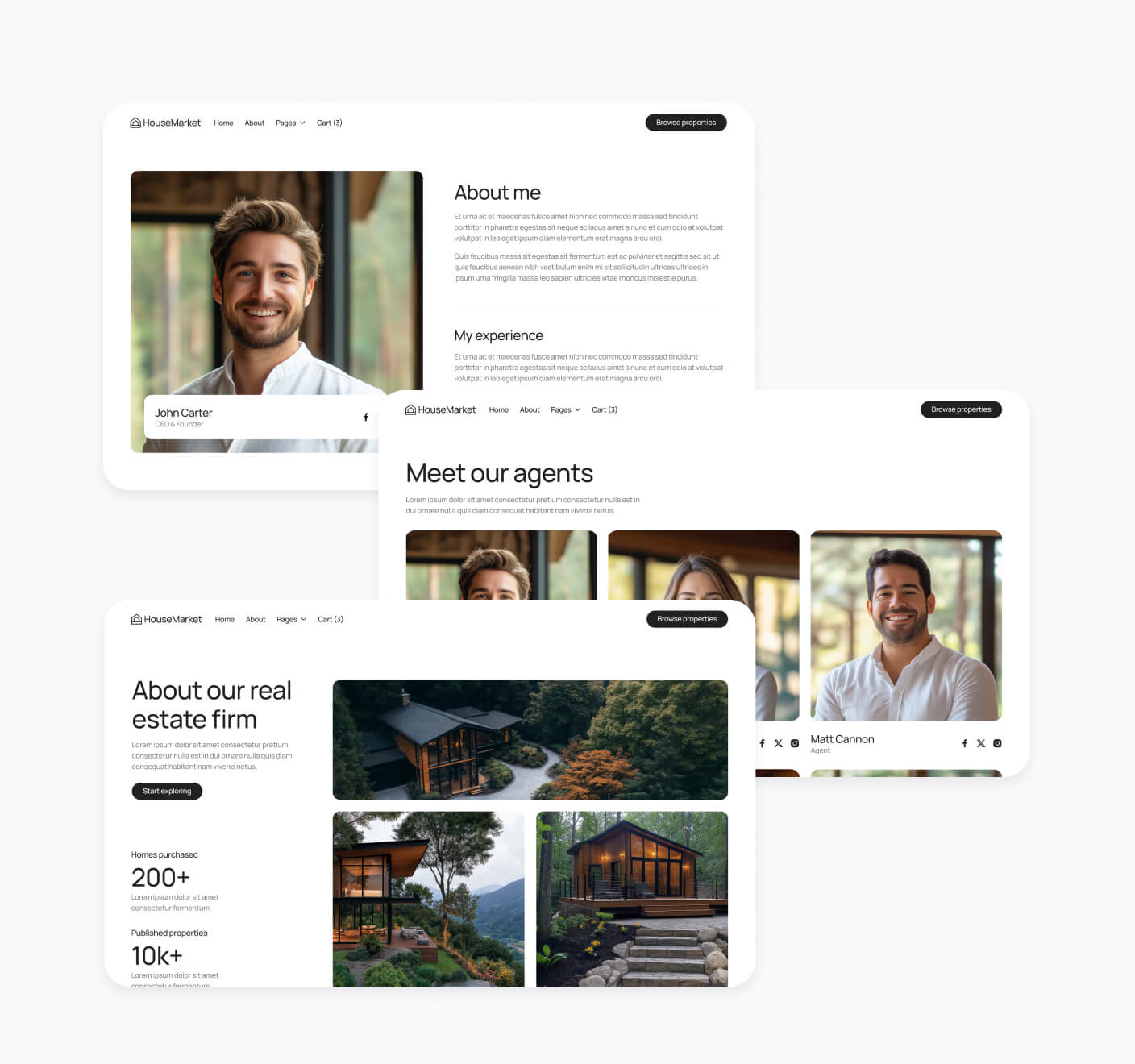 HouseMarket - 44+ Sections Included - Real Estate Webflow Template