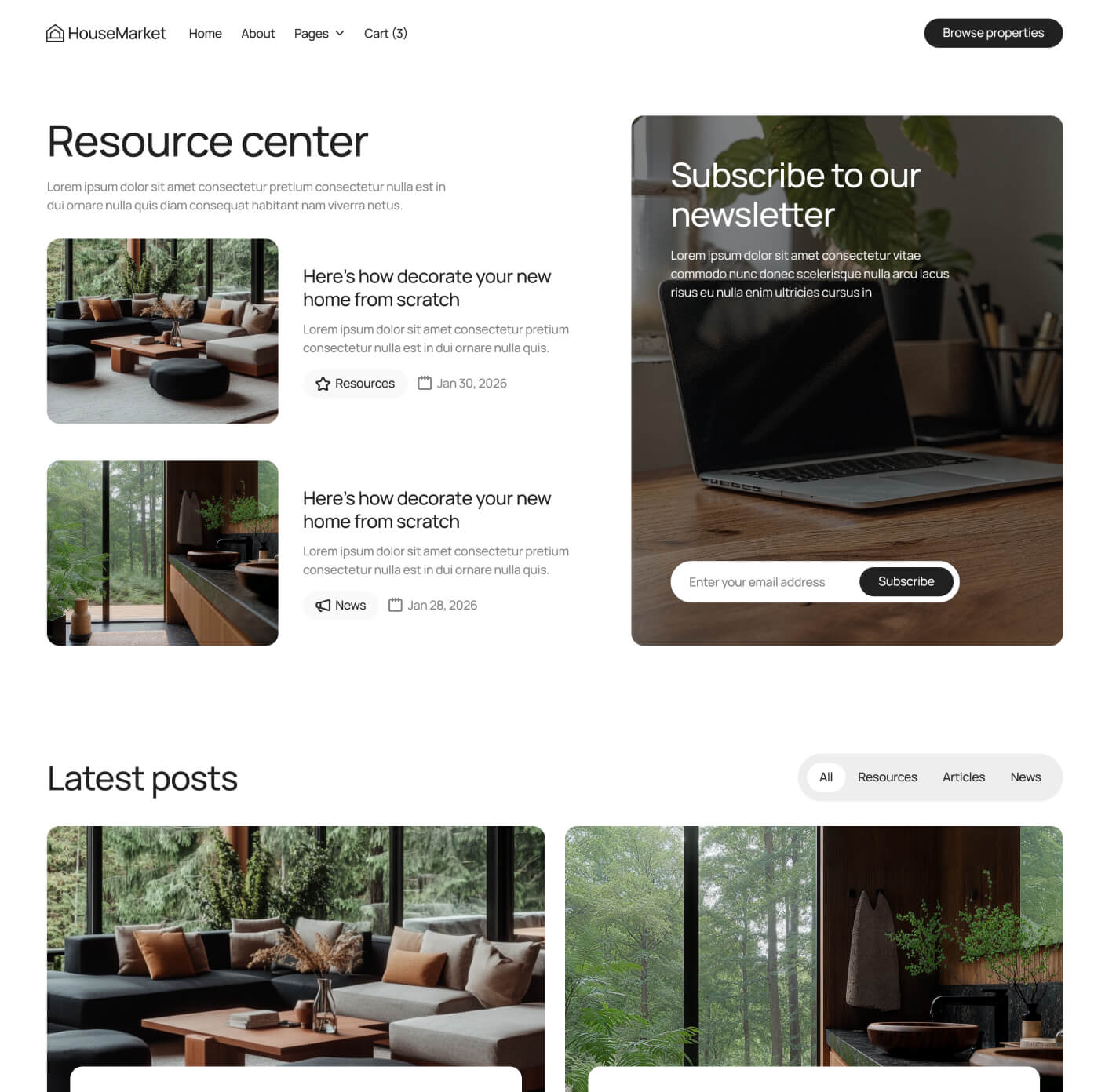 HouseMarket - Blog V2 Page - Real Estate Webflow Template