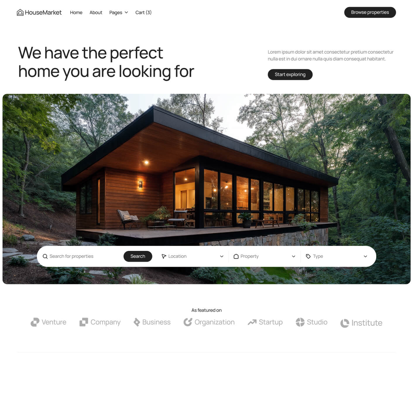 HouseMarket - Home V3 Page - Real Estate Webflow Template