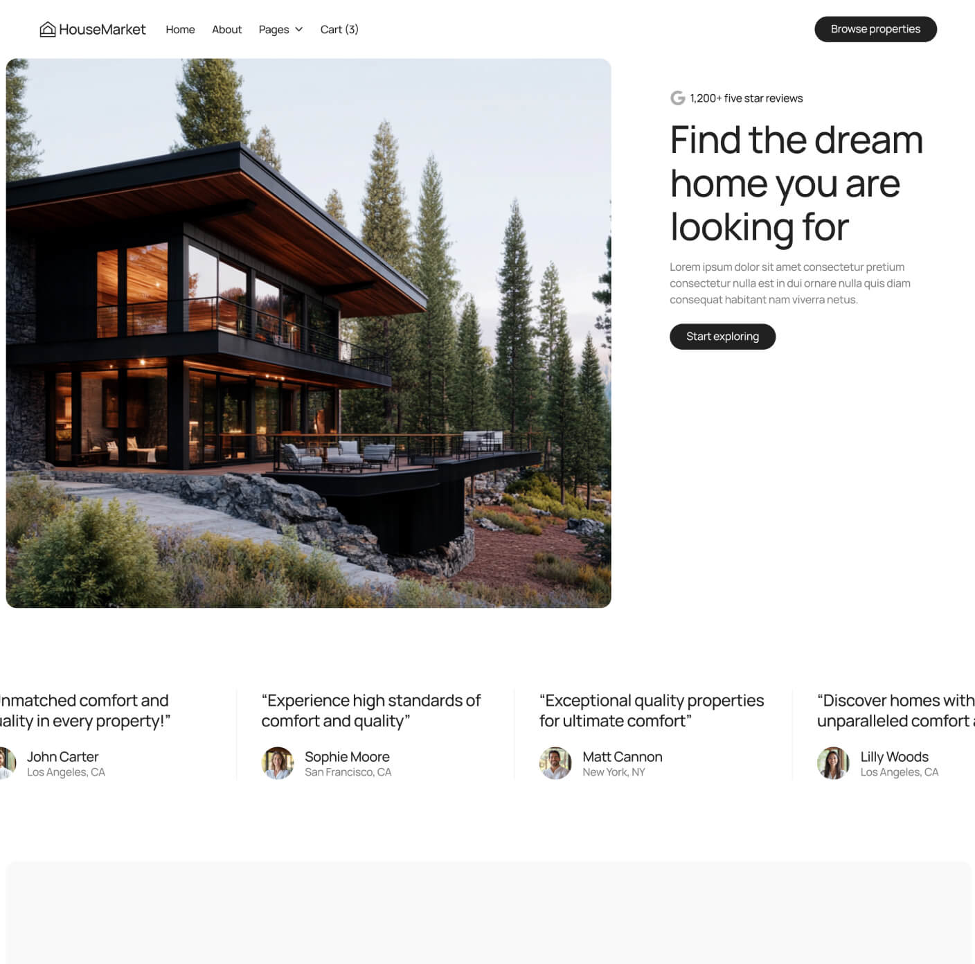 HouseMarket - Home V2 Page - Real Estate Webflow Template