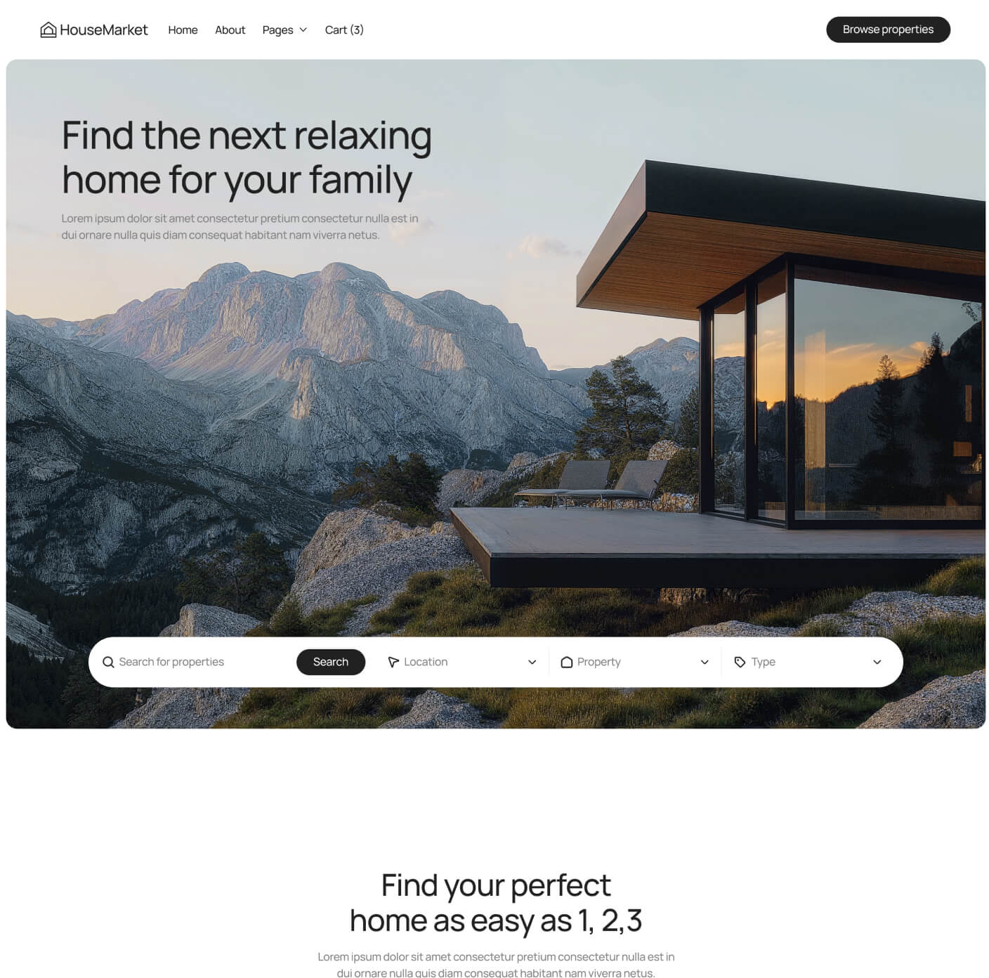 HouseMarket - Home V1 Page - Real Estate Webflow Template