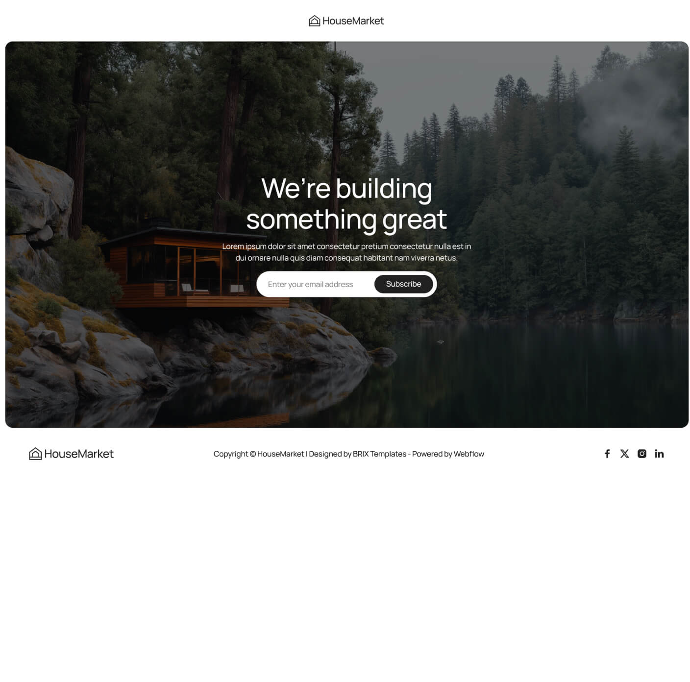 HouseMarket - Coming Soon Page - Real Estate Webflow Template