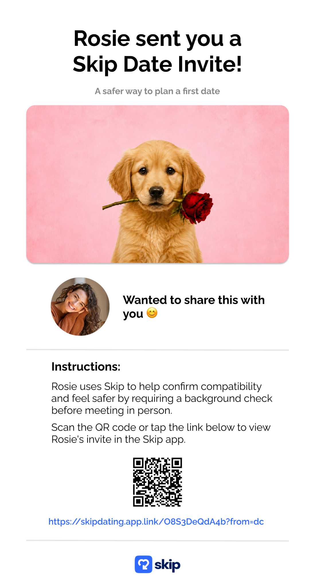 Rosie Digital Date Invite