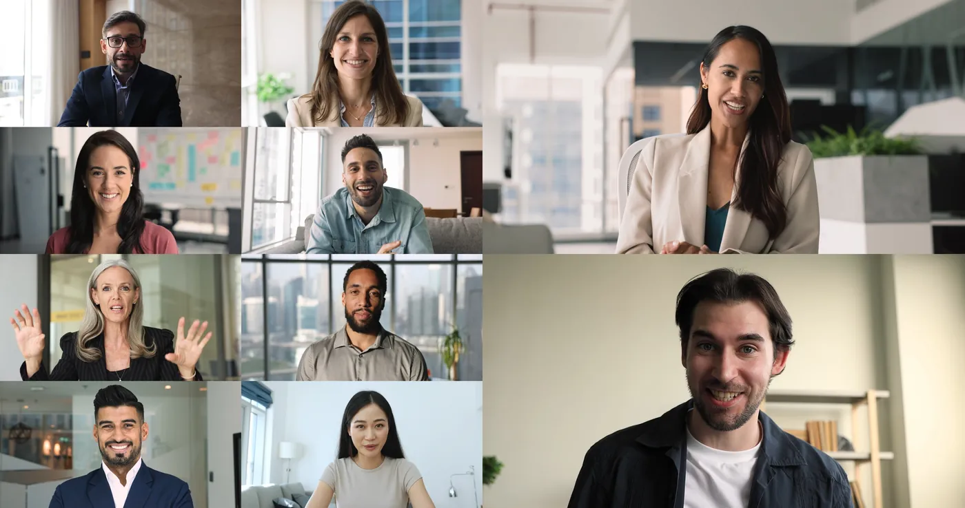 Client and CallTek teams on one video call, working inside the client's existing workflows
