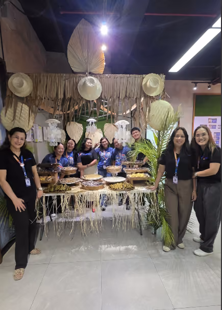 CallTek team members sharing a meal together