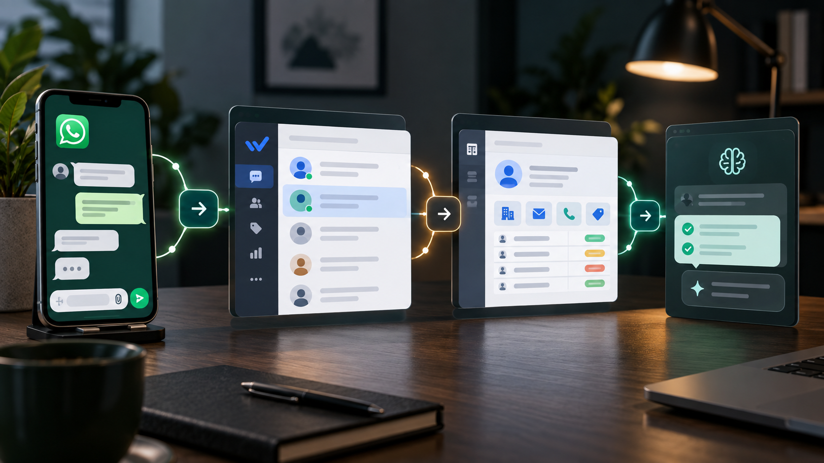 Cómo conectar WhatsApp, respond.io, CRM e IA en un mismo flujo