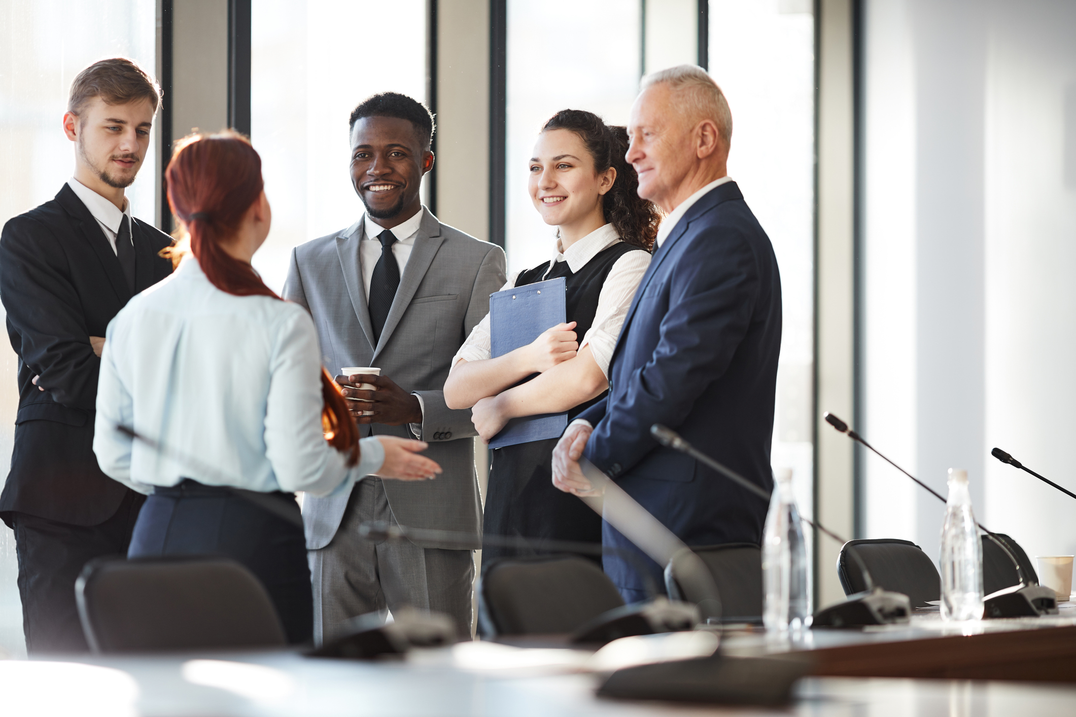 Group of lawyers networking