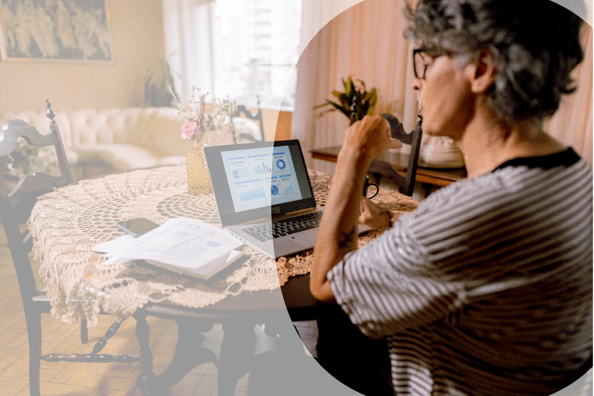 Household reviewing monthly expenses