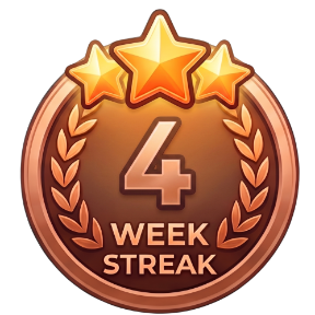 4 week streak medal