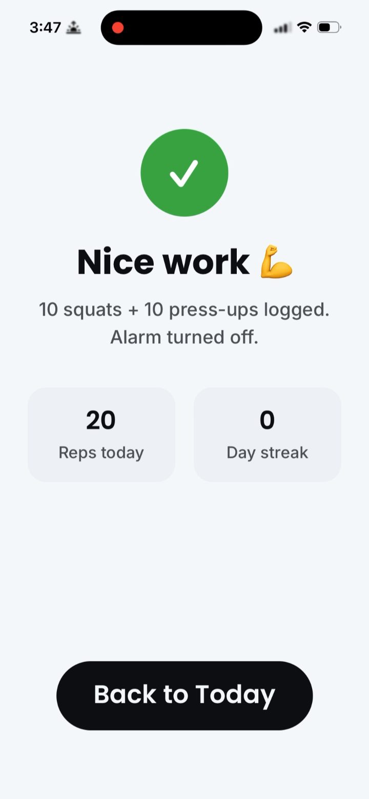 Mission complete screen