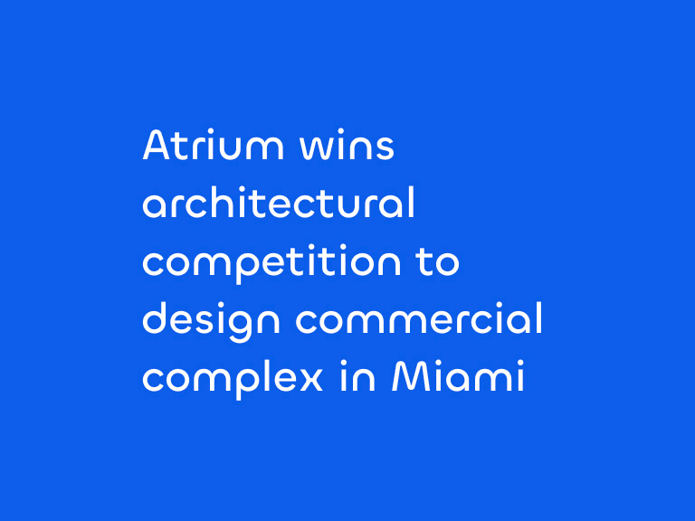 We have just won an architectural competition for a remarkable complex in Miami!