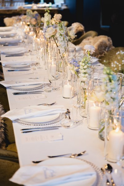 Gedekte tafel in winterthema