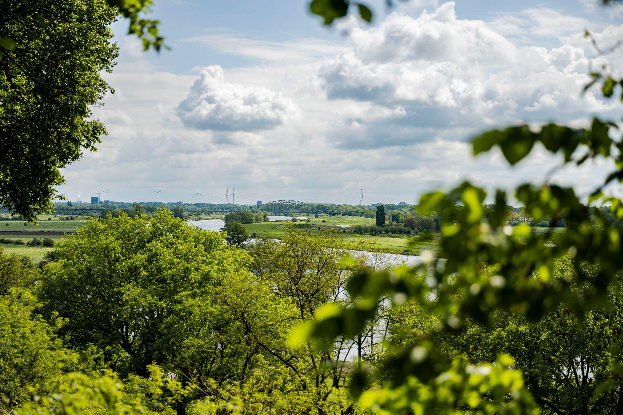 Uitzicht over de Rijn vanaf het landgoed