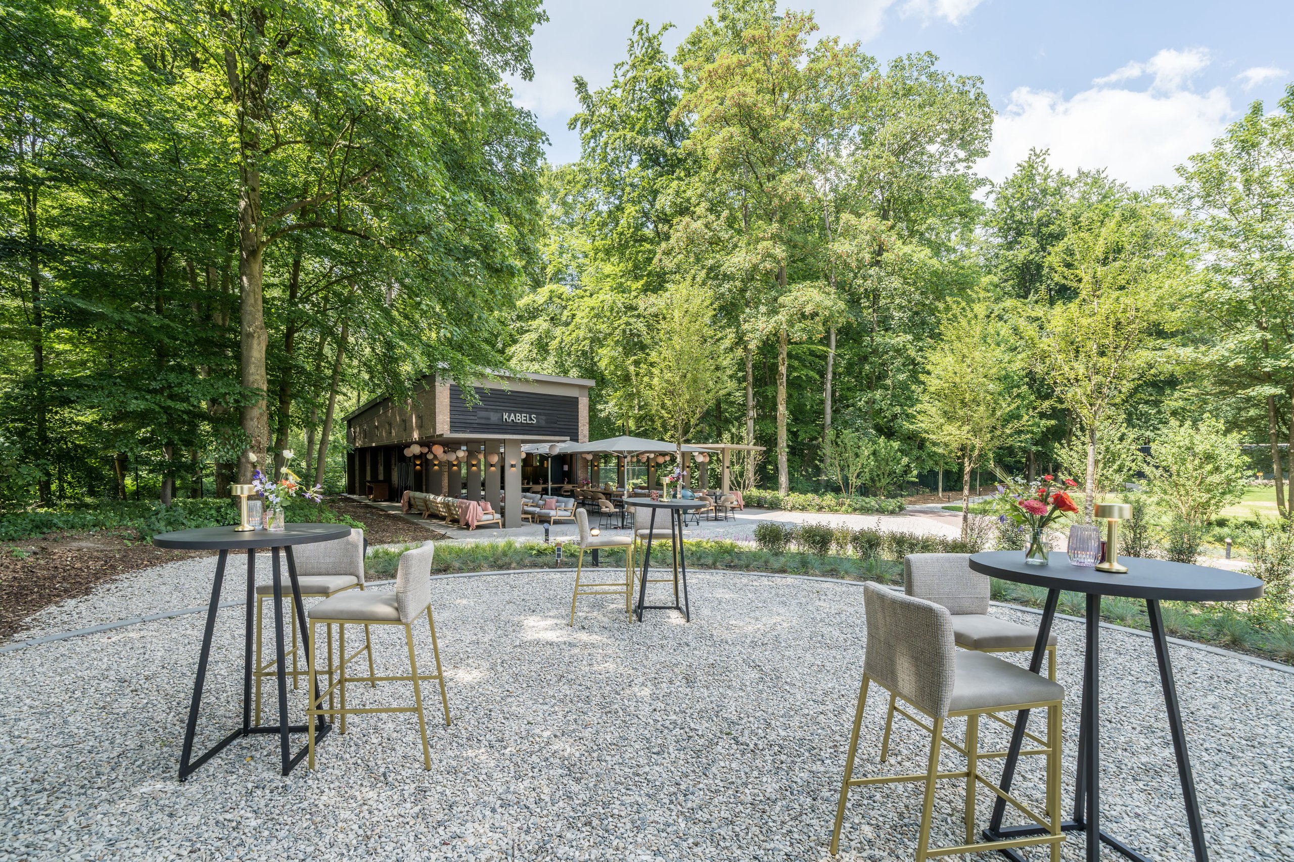 Locatie Kabels tussen de bomen