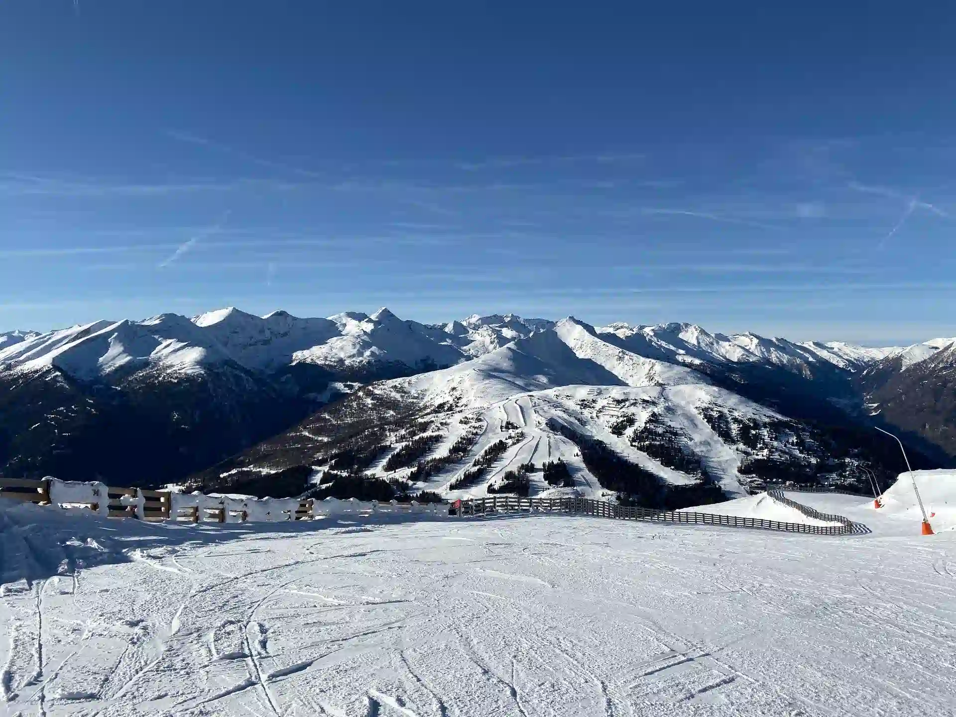 Winterpanorama des Skigebiets am Katschberg