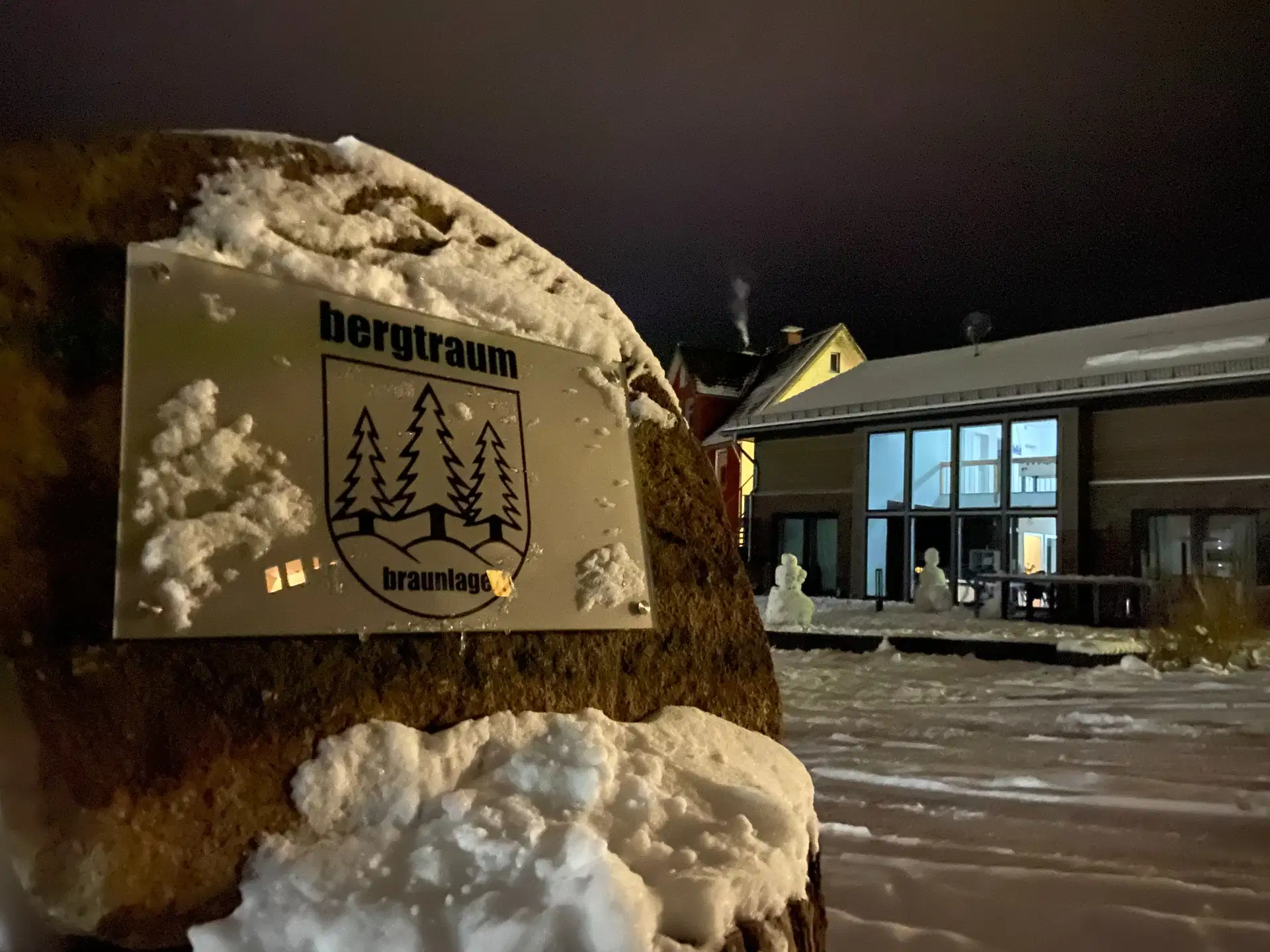Ferienhaus Bergtraum Braunlage im Schnee bei Nacht
