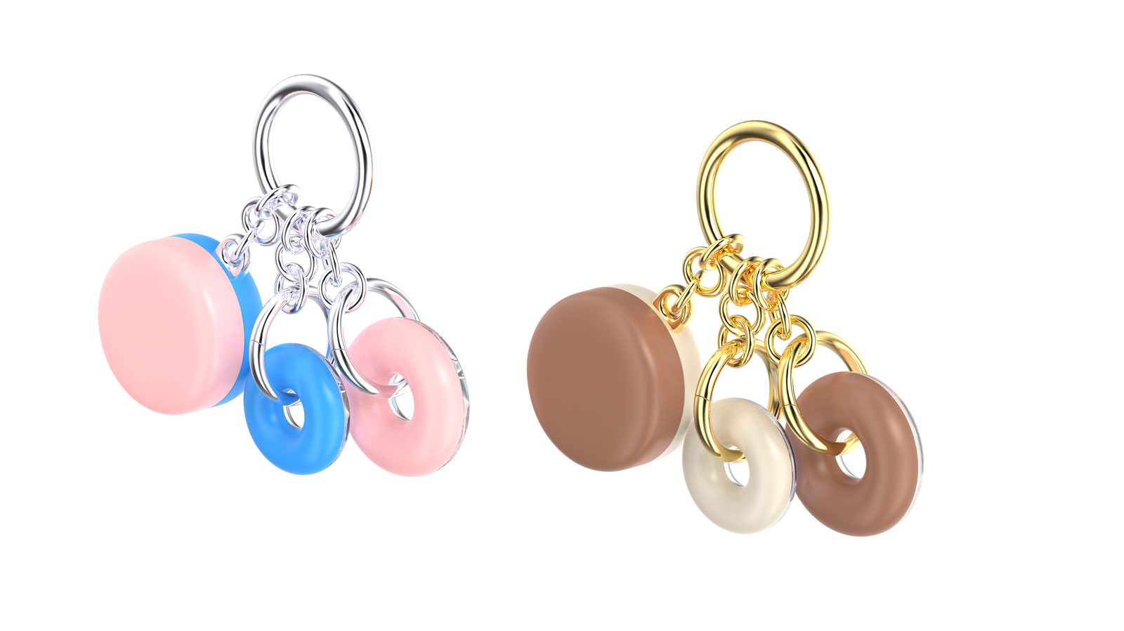 The Donut Glow light-therapy charm in carry state