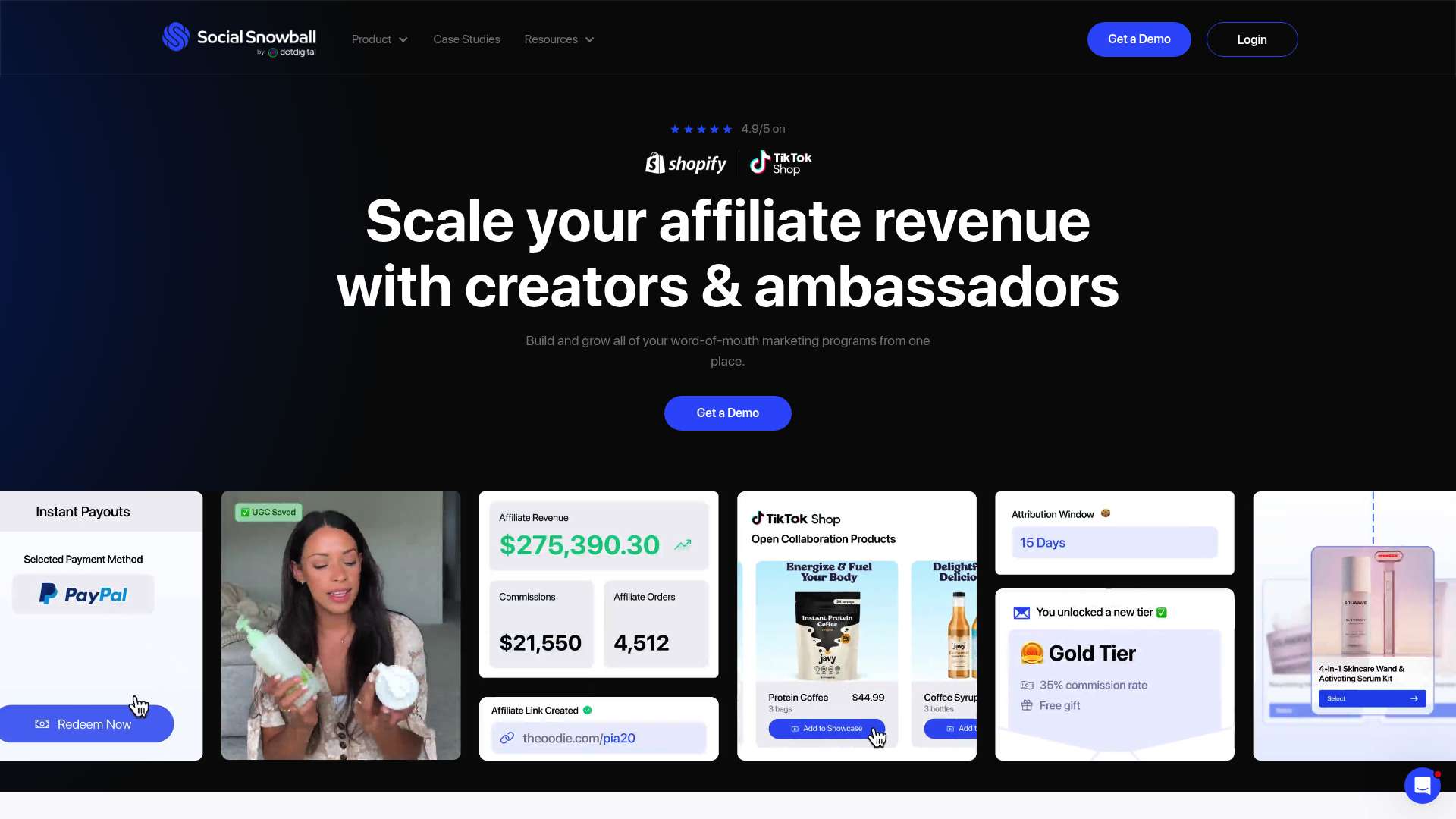Social Snowball homepage