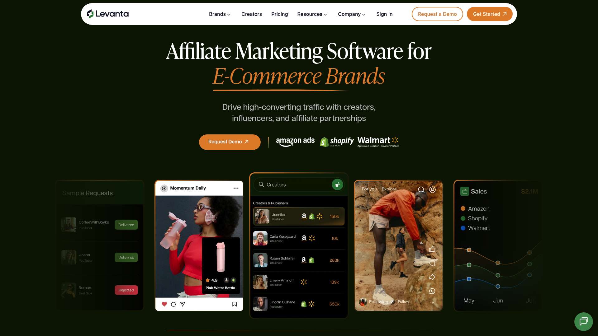 Levanta homepage