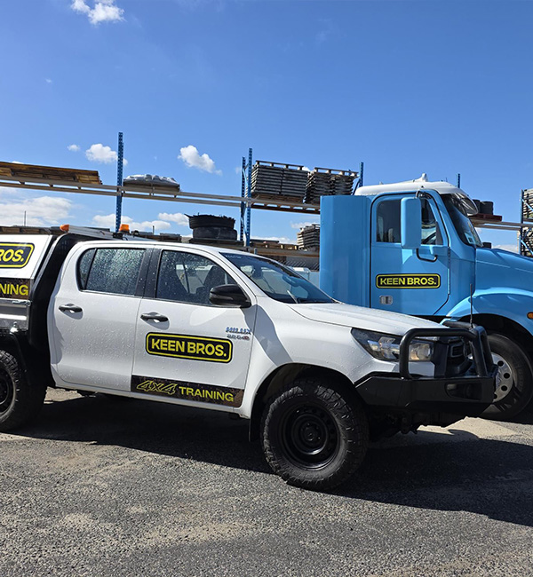 Keen Bros trainee on site, representing career opportunities in heavy vehicle and workplace training