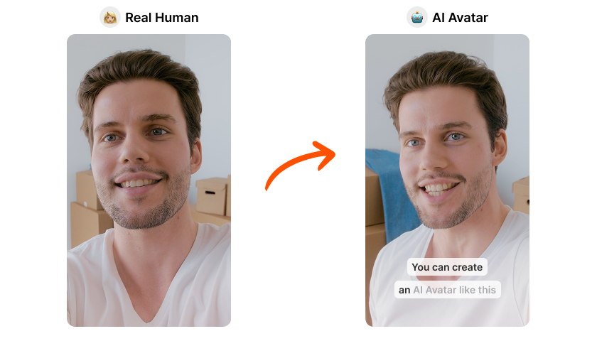 Real human vs AI Avatar