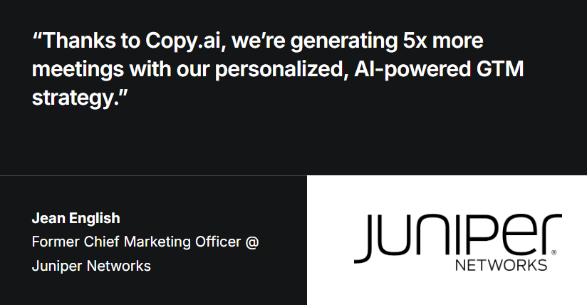 Copy.ai testimonial