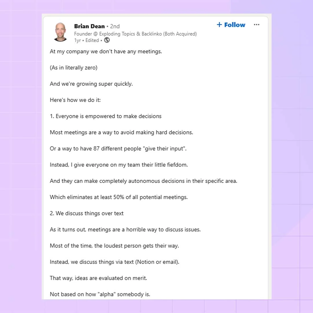 BTS Content as a linkedin content strategy