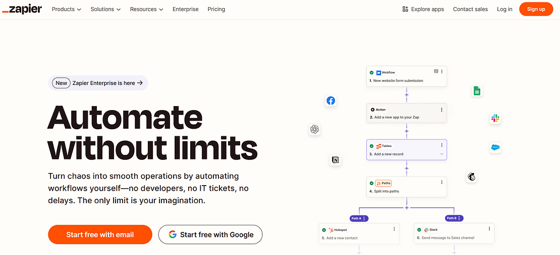 Zapier website