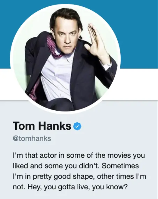 Personal Bio Writing Example :Tom Hanks