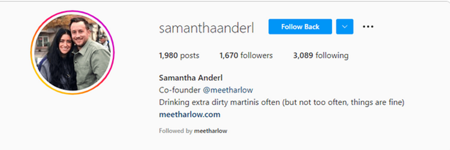 Personal Bio Writing Example : Samantha Andrel