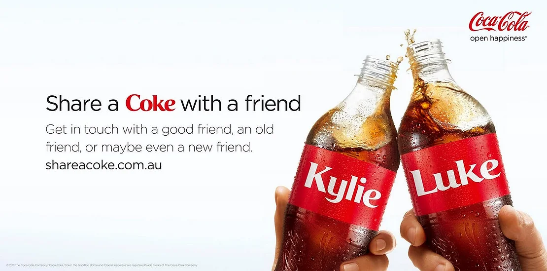 Coca cola's brand voice : Happy and Cheerful 