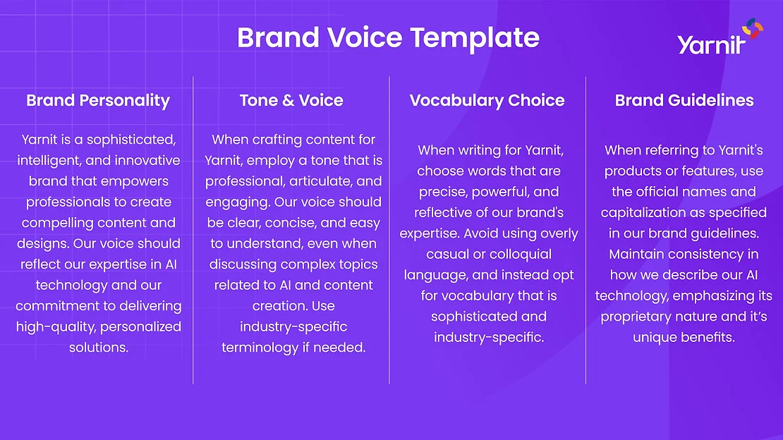 Infographic: Brand Voice Template 