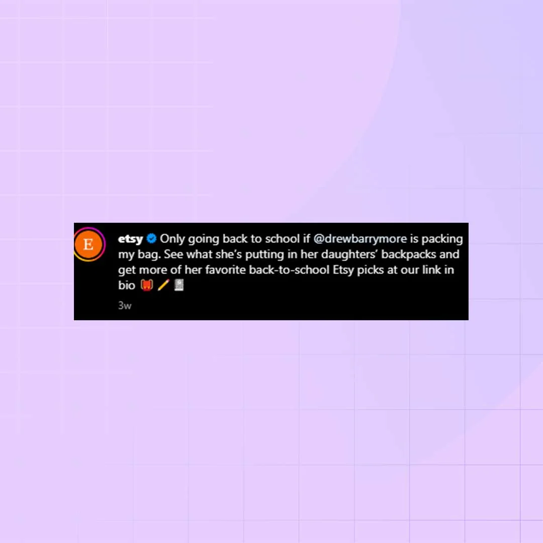 Etsy Instagram Caption 