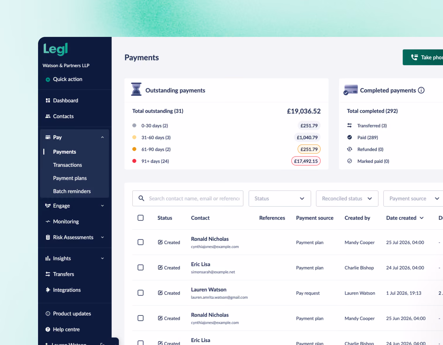 Payments