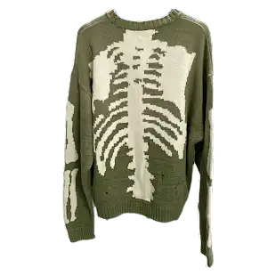 KAPITAL Kountry 5G Skeleton Bone Distressed Sweater