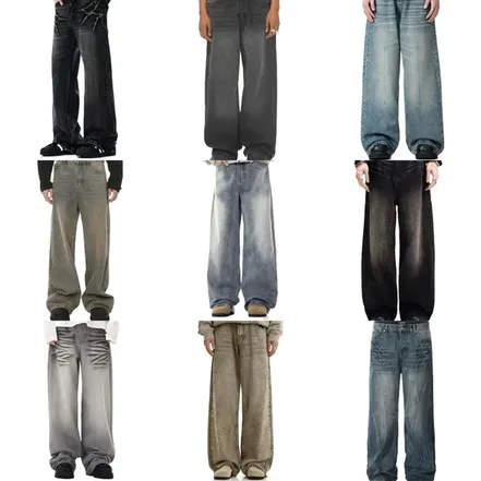 Bunch of Unbranded Washed Baggy Jeans (22 Variants)