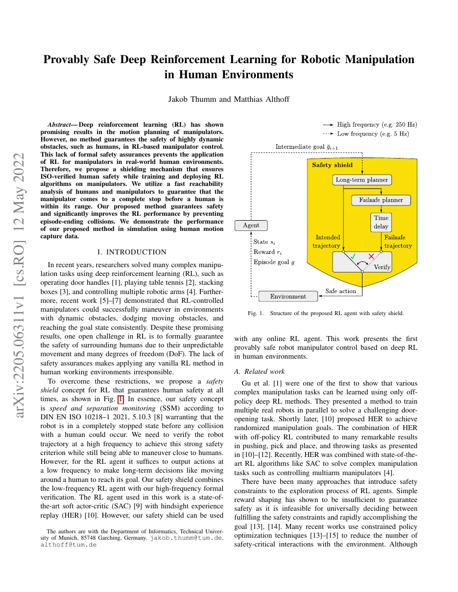 Provably safe reinforcement learning paper