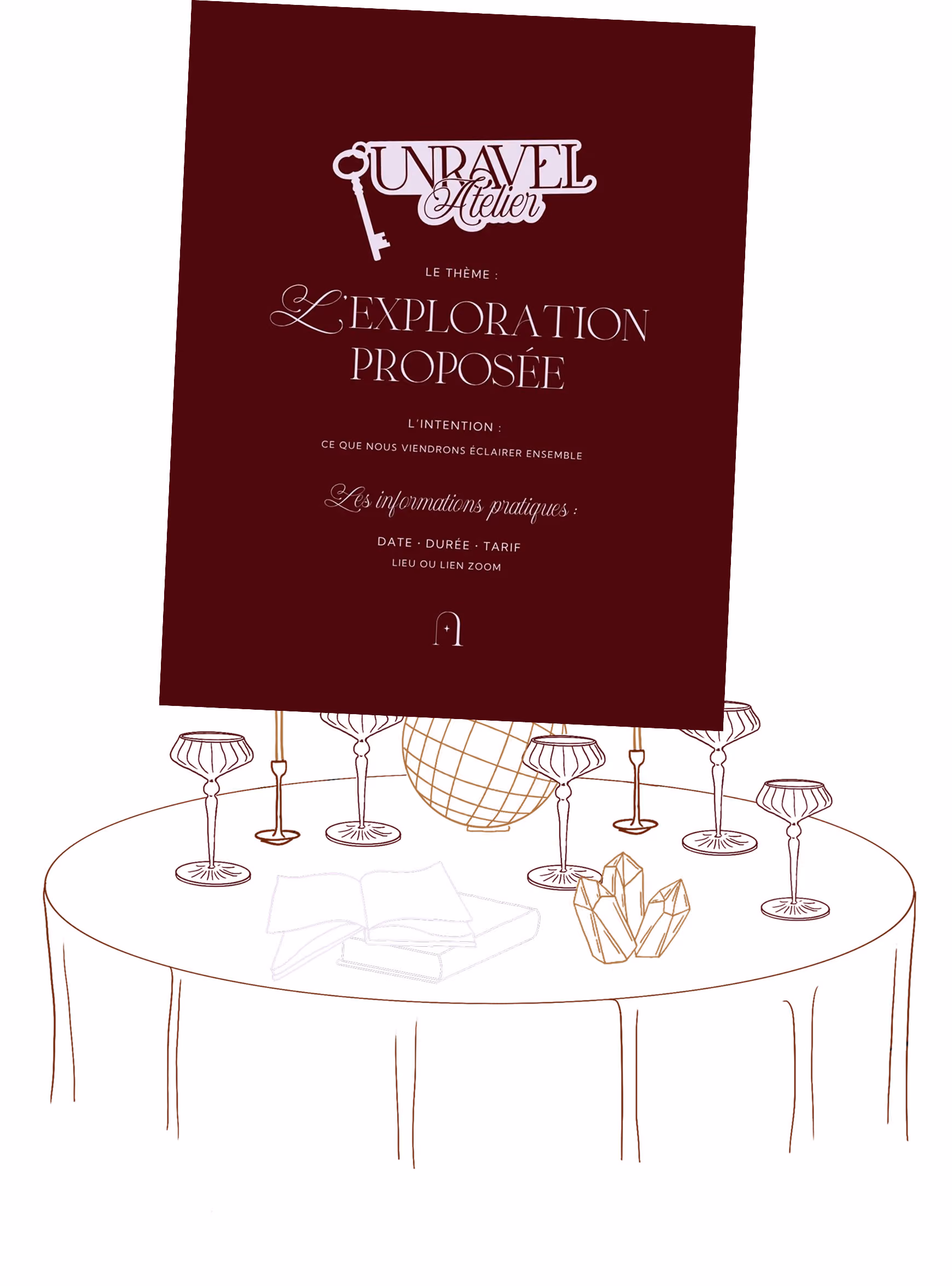 Unravel Atelier Carton invitation et illustration