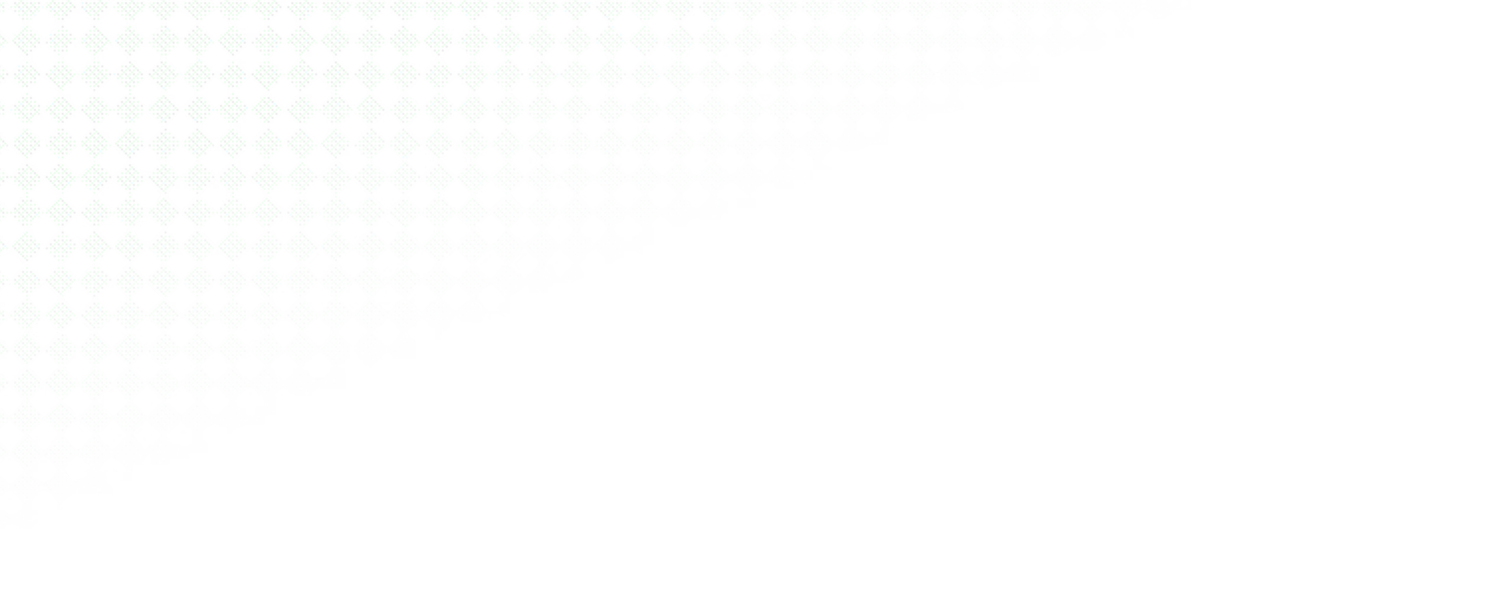 Diagonally fading pattern of black and white diamond shapes with a green dotted overlay on the upper left corner, transitioning to solid black in the lower right.