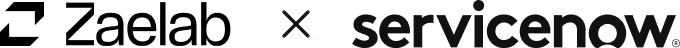 ServiceNow wordmark logo with a small registered trademark symbol at the end.