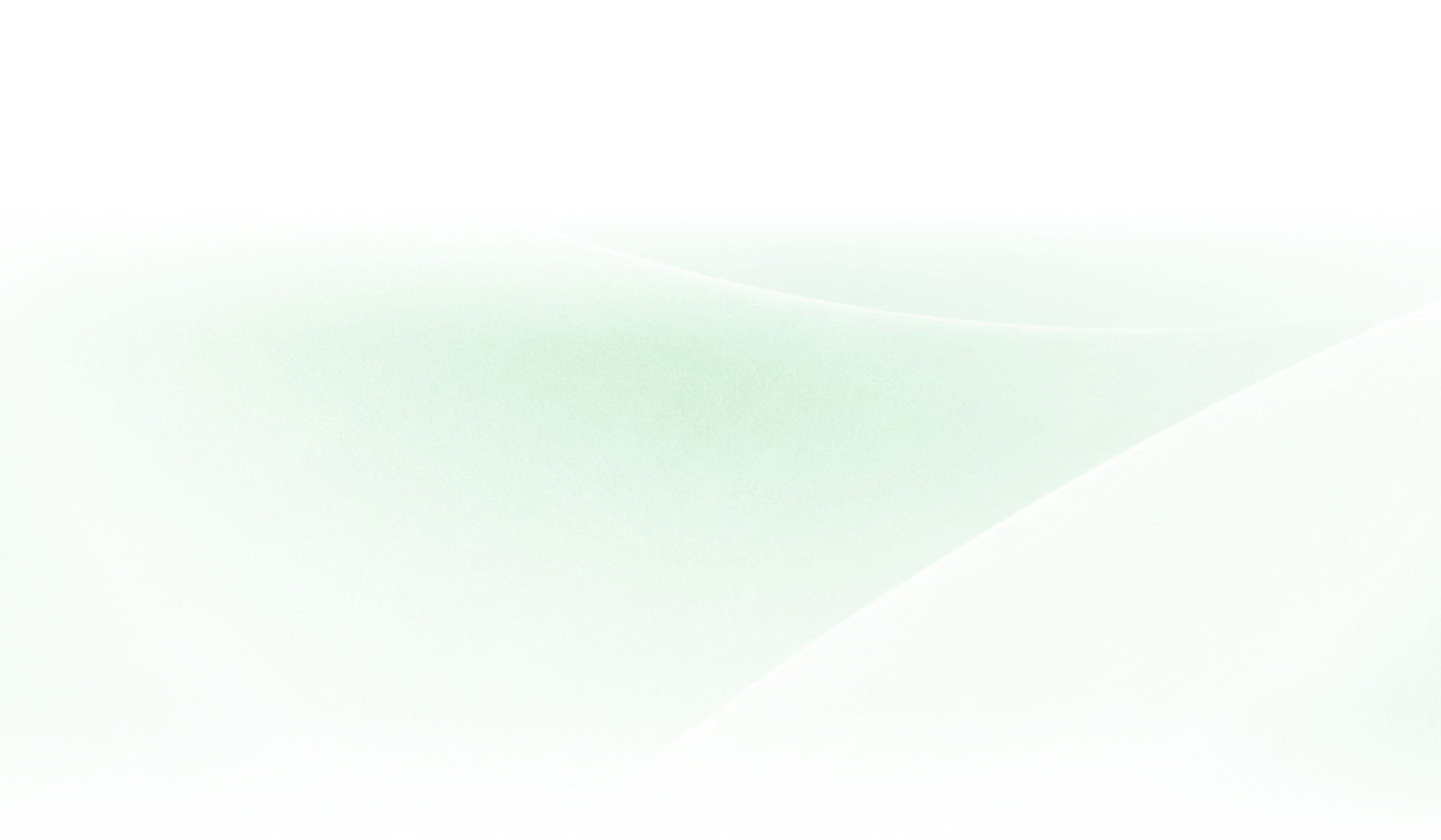 Abstract soft green and white background with smooth curved shapes creating a gentle flowing pattern.