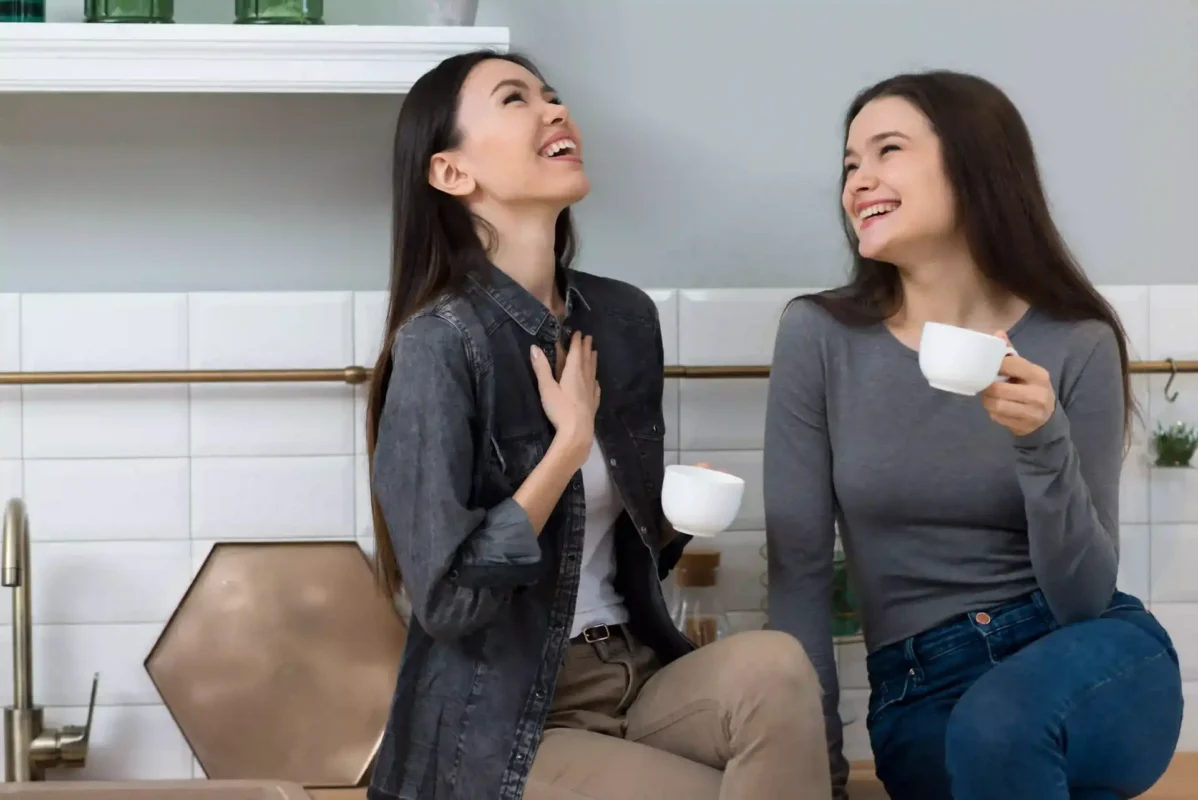 Women laughing