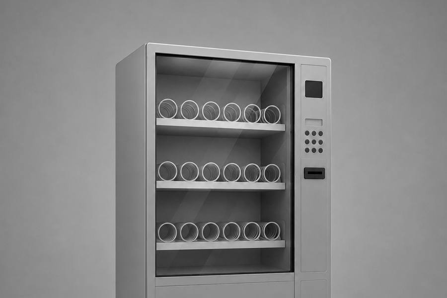 Automat mit Glasscheibe