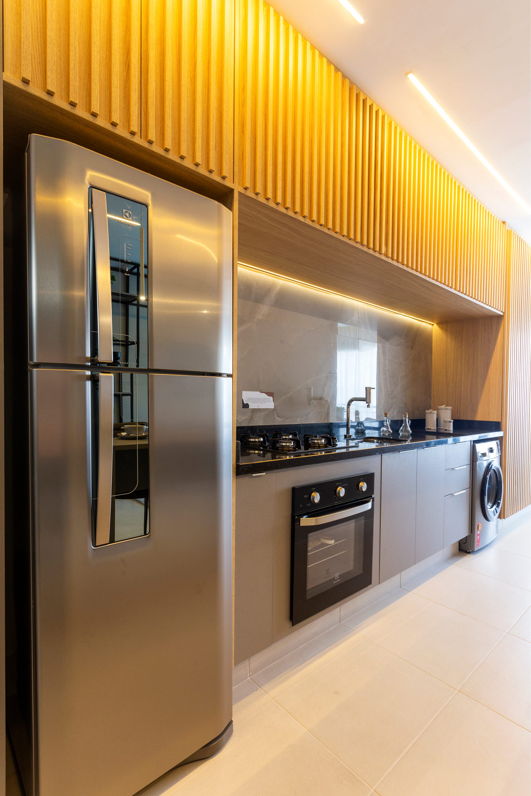 Cozinha integrada ao living