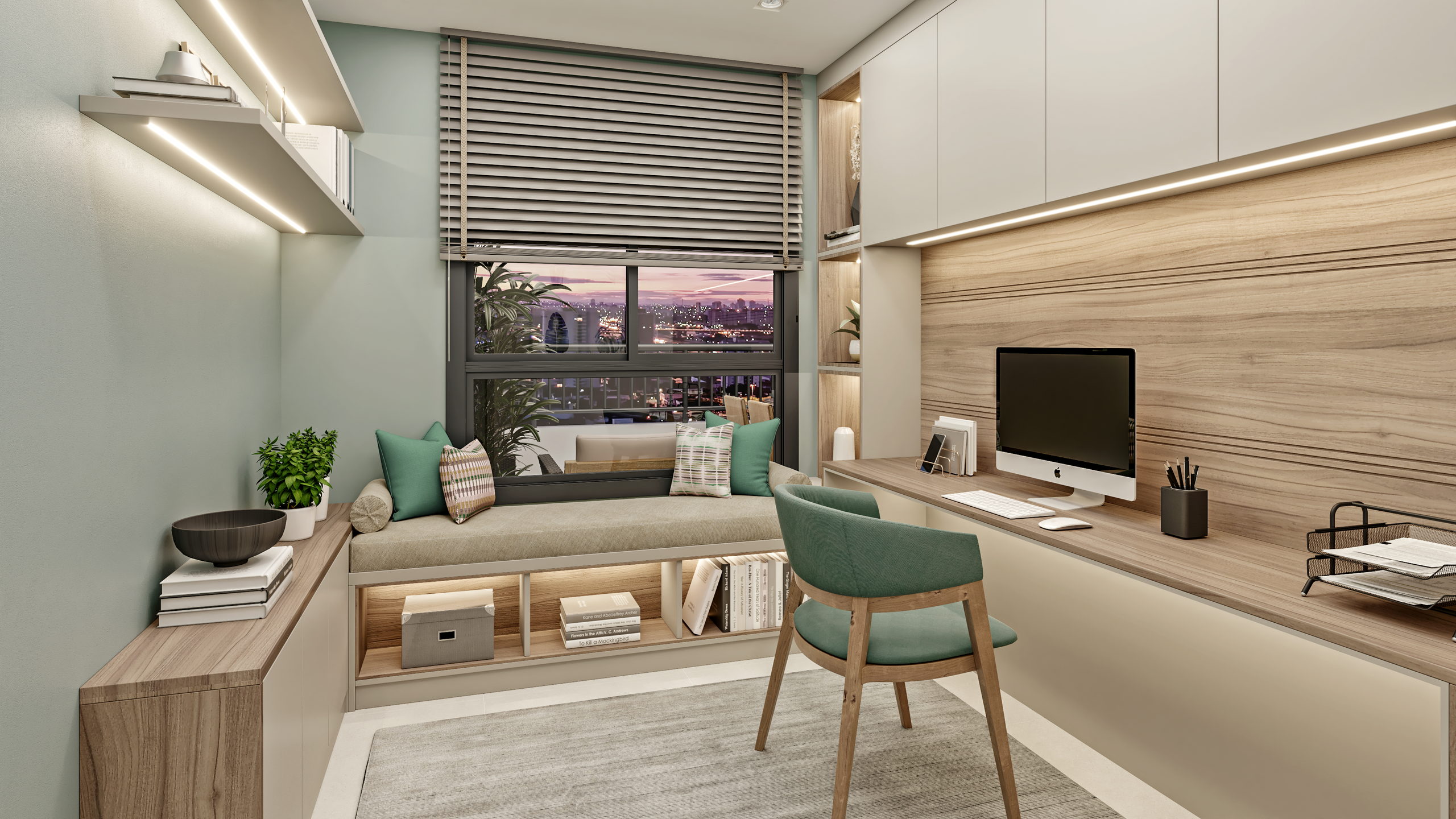 Home office do apto de 83m²