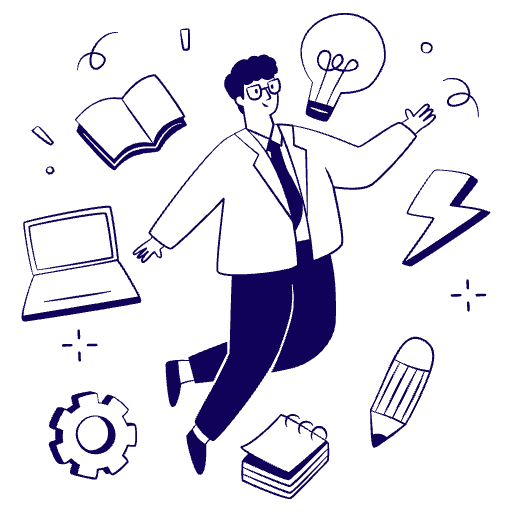 An adviser working at a desk