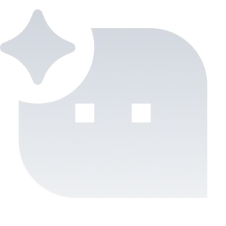 Minimalistic whale illustration with two eyes and a star-like shape above its head.