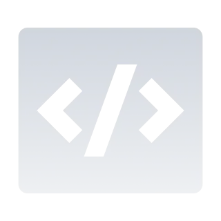 Icon showing an opening angle bracket, a forward slash, and a closing angle bracket symbolizing code or HTML.