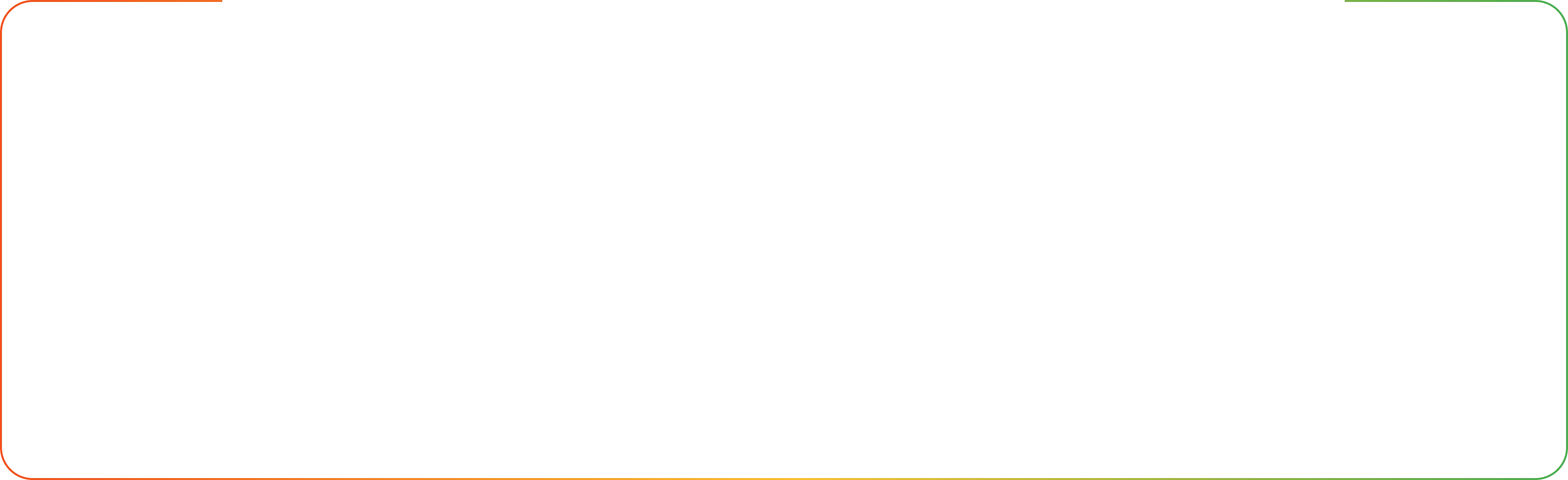 Orange outline of a rounded rectangle on a black background.